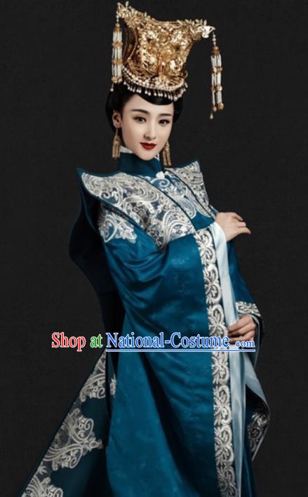 Chinese Ancient Palace Lady Hanfu Han Dynasty Imperial Concubine Queen Embroidered Historical Costumes