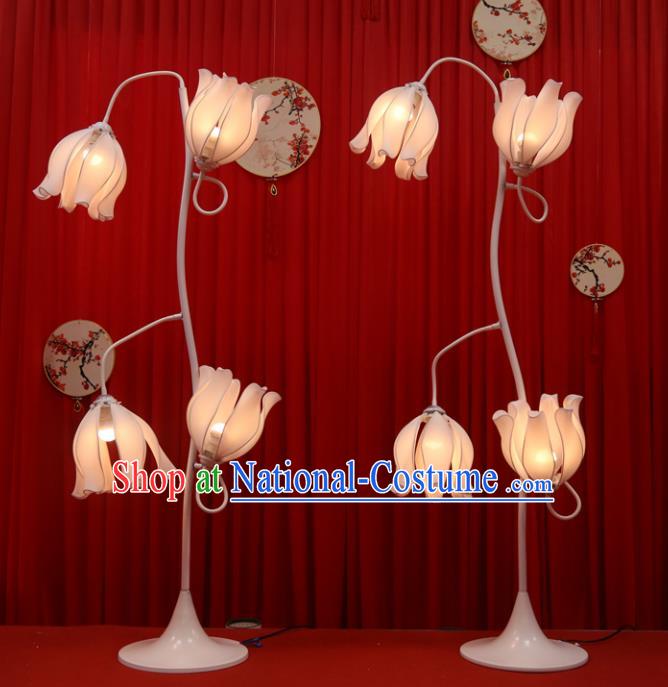 Chinese Traditional Palace Lantern Desk Lamp Convallaria Majalis LED Light