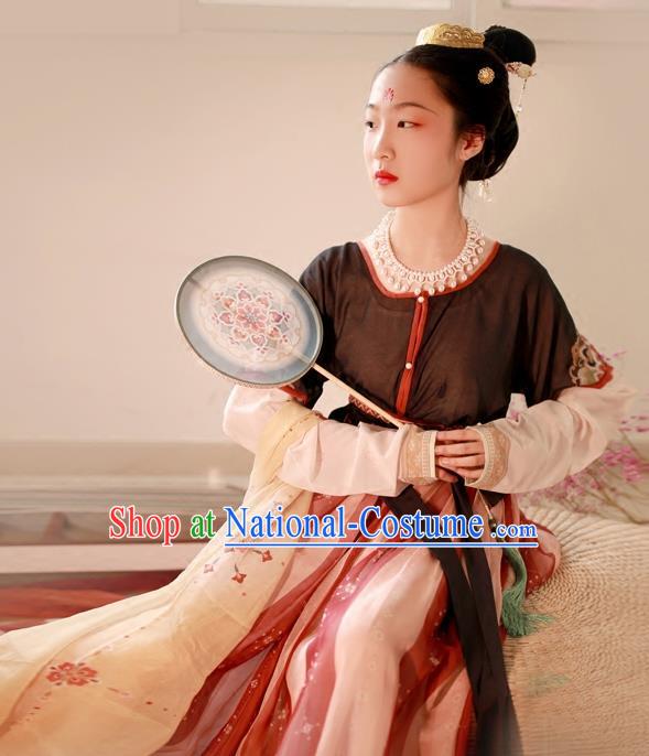 Chinese Ancient Palace Lady Hanfu Han Dynasty Imperial Concubine Queen Embroidered Historical Costumes