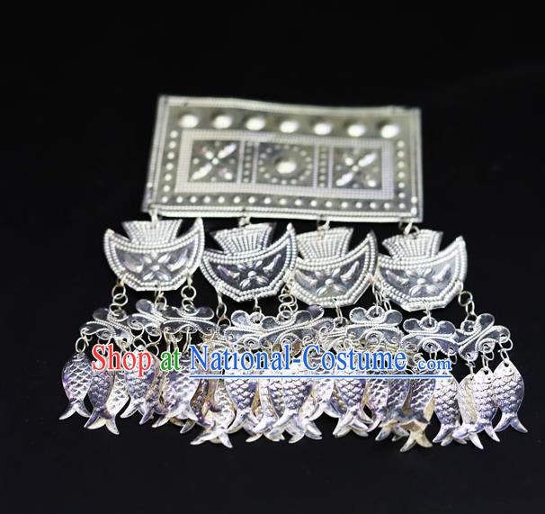 Chinese Traditional Miao Nationality Hair Accessories Carving Sliver Hairpins for Women