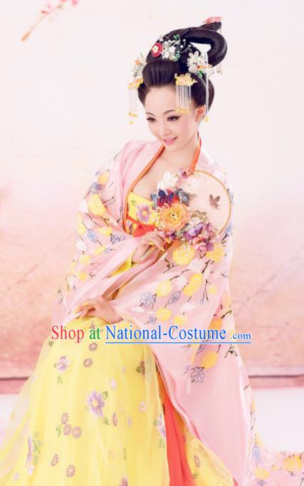 Chinese Traditional Tang Dynasty Imperial Consort Clothing Ancient Peri Costumes for Women