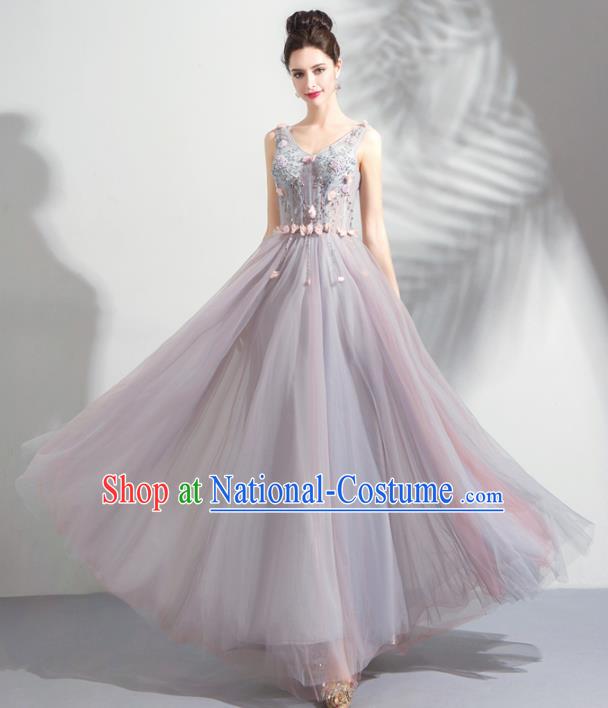 Top Grade Handmade Catwalks Costumes Compere Flower Fairy Full Dress for Women