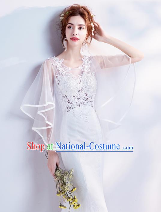 Top Grade Handmade Wedding Costumes Bride Veil Dress Princess Wedding Gown for Women