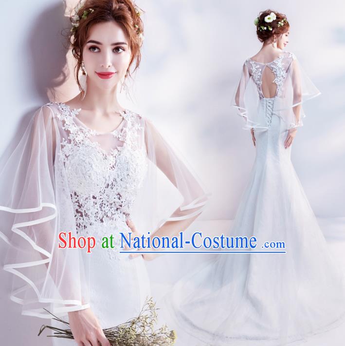 Top Grade Handmade Wedding Costumes Bride Veil Dress Princess Wedding Gown for Women