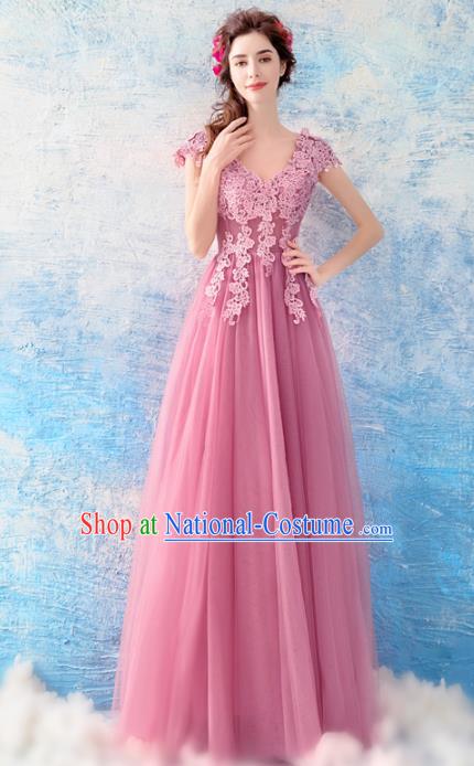 Top Grade Handmade Compere Costume Catwalks Veil Formal Dress for Women