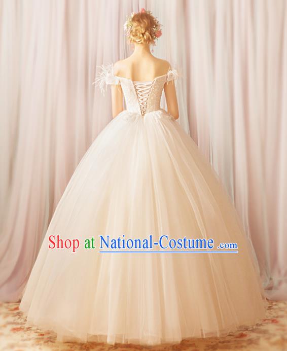 Top Grade Handmade Compere Costume Catwalks Veil Formal Dress for Women