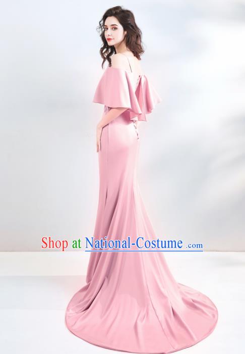 Top Grade Handmade Compere Costume Catwalks Veil Formal Dress for Women