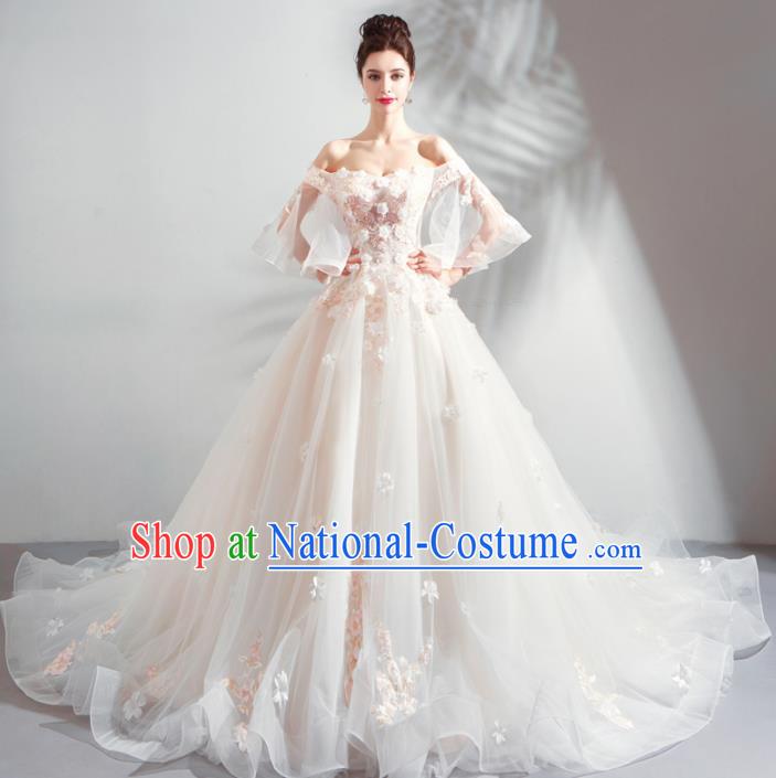 Handmade Top Grade Princess Mullet Wedding Dress Fancy Wedding Gown for Women