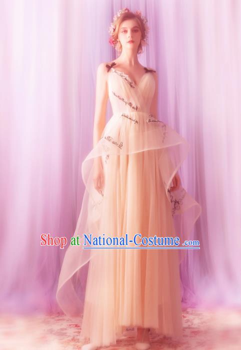 Top Grade Compere Formal Dress Handmade Catwalks Angel Veil Full Dress for Women