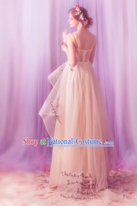 Top Grade Compere Costume Handmade Catwalks Bride Lilac Formal Dress for Women