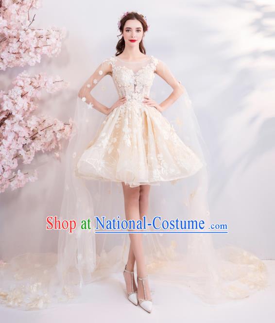 Top Grade Compere Short Bubble Formal Dress Handmade Catwalks Angel Full Dress for Women