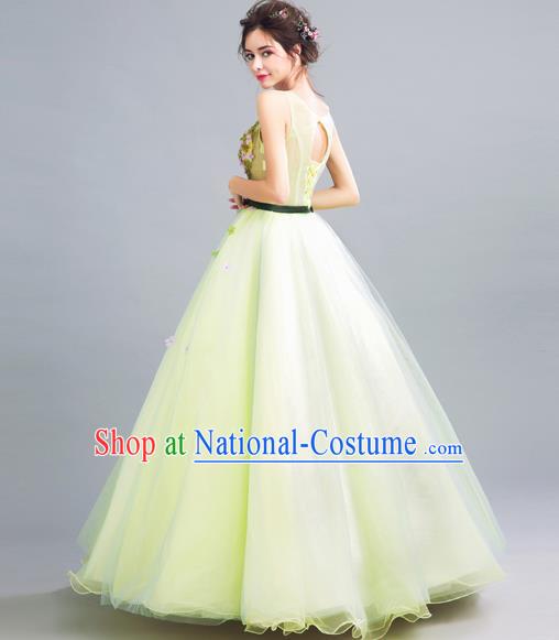 Top Grade Purple Veil Evening Dress Compere Costume Handmade Catwalks Angel Full Dress for Women