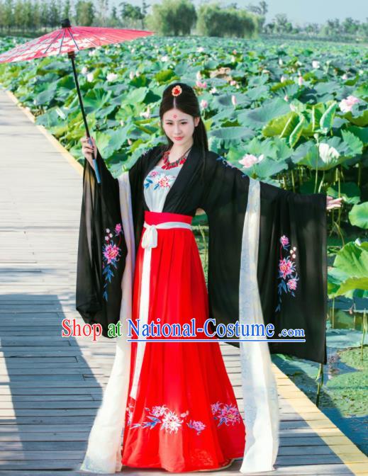 Chinese Traditional Nobility Lady Historical Costumes Ancient Tang Dynasty Hanfu Dress for Women