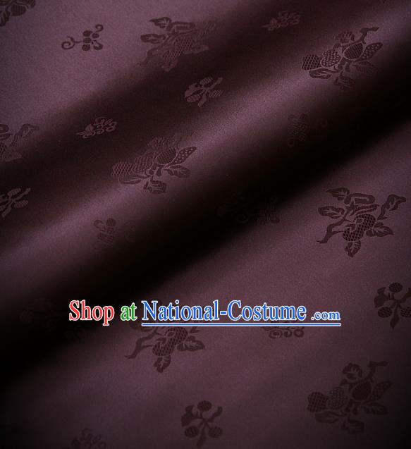 Traditional Asian Fuchsia Satin Classical Pattern Drapery Korean Hanbok Palace Brocade Silk Fabric