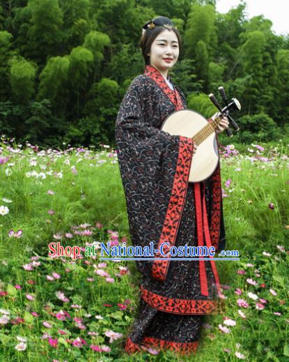 Chinese Traditional Han Dynasty Courtesan Historical Costumes Ancient Imperial Consort Hanfu Dress for Women