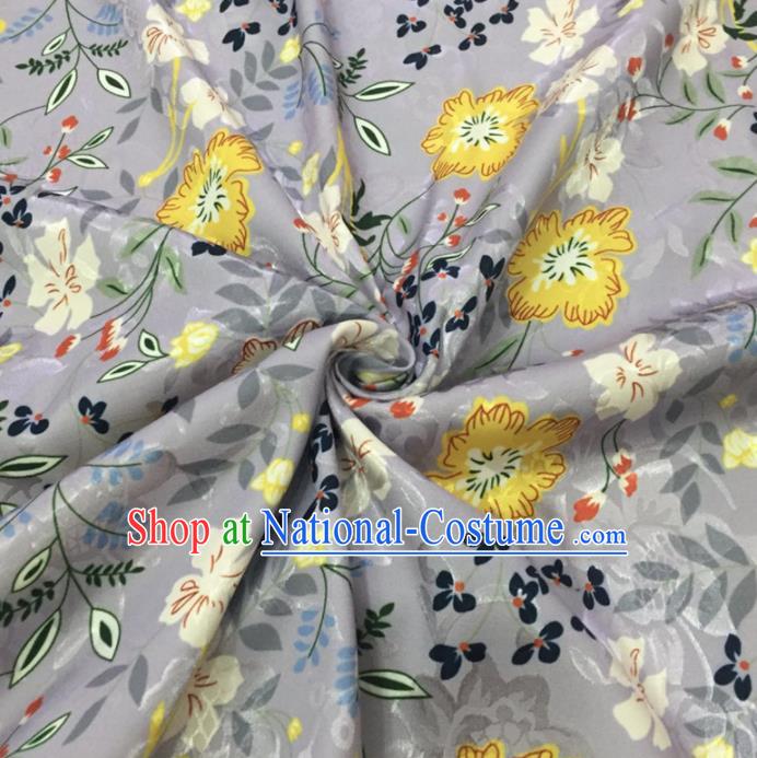 Chinese Traditional Flower Silk Fabric Brocade Embroidered Fabric Dress Material