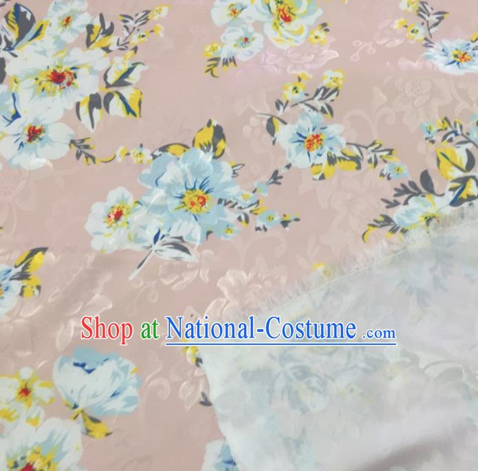 Chinese Traditional Flower Silk Fabric Brocade Embroidered Fabric Dress Material