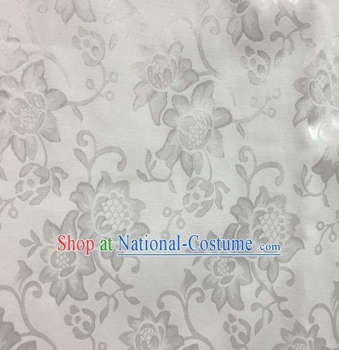 Chinese Traditional Apparel Fabric Qipao Brocade Classical Sunflowers Pattern Design Silk Material Satin Drapery