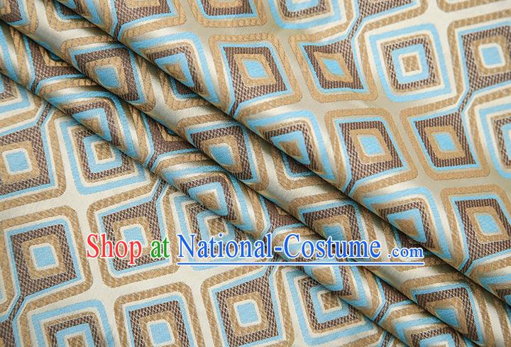 Chinese Traditional Apparel Qipao Fabric Golden Brocade Classical Pattern Design Material Satin Drapery