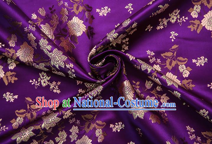 Chinese Traditional Flower Silk Fabric Brocade Embroidered Fabric Dress Material