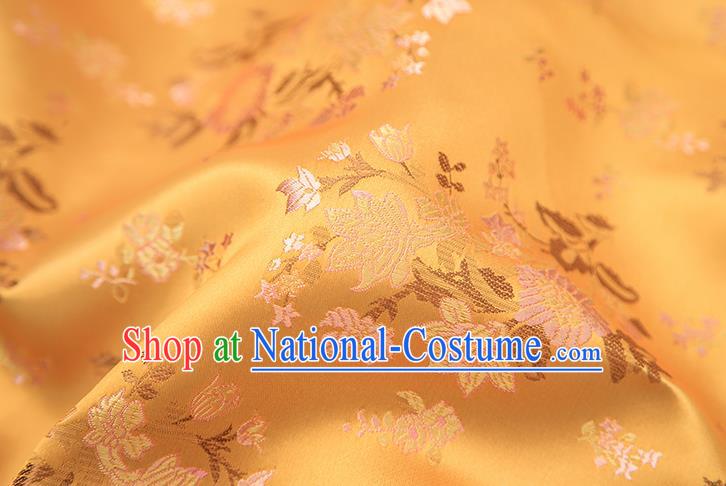 Chinese Traditional Flower Silk Fabric Brocade Embroidered Fabric Dress Material