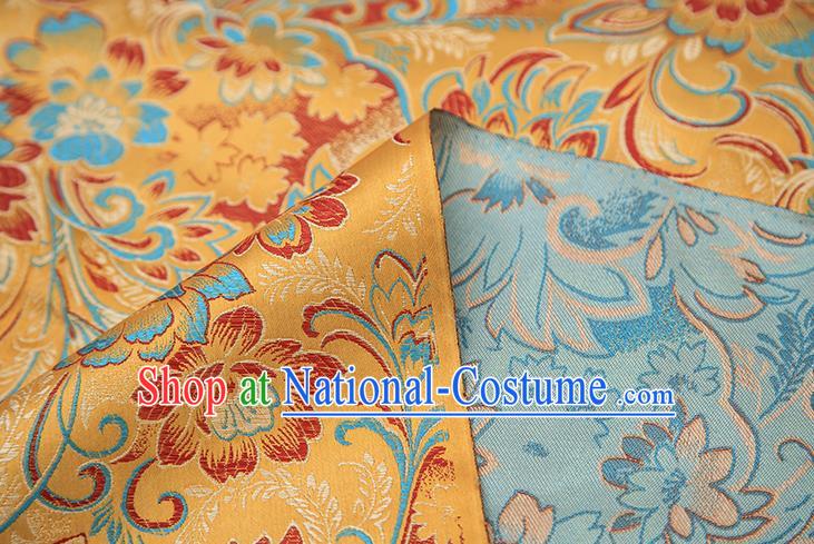 Chinese Traditional Flower Silk Fabric Brocade Embroidered Fabric Dress Material