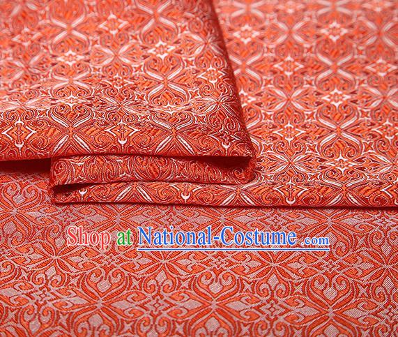 Top Grade Chinese Traditional Red Brocade Fabric Tang Suit Satin Material Classical Pattern Design Drapery