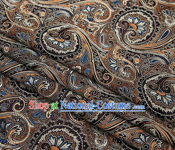 Chinese Traditional Tang Suit Black Brocade Fabric Classical Pattern Design Material Satin Drapery