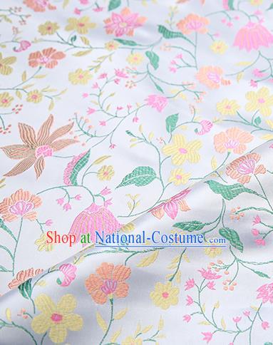 Chinese Traditional Flower Silk Fabric Brocade Embroidered Fabric Dress Material