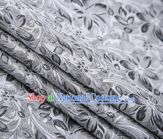 Traditional Chinese Tang Suit Brocade Fabric Classical Petunia Pattern Design Satin Material Drapery