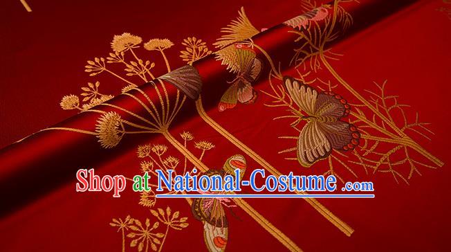 Chinese Traditional Flower Silk Fabric Brocade Embroidered Fabric Dress Material