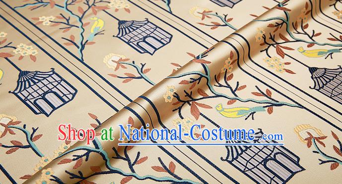 Chinese Traditional Flower Silk Fabric Brocade Embroidered Fabric Dress Material