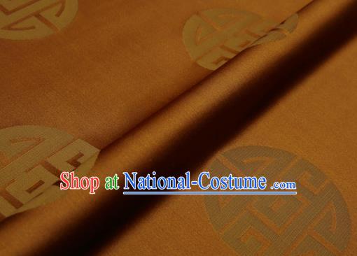 Top Grade Classical Pattern Bronze Brocade Chinese Traditional Garment Fabric Cushion Satin Material Drapery