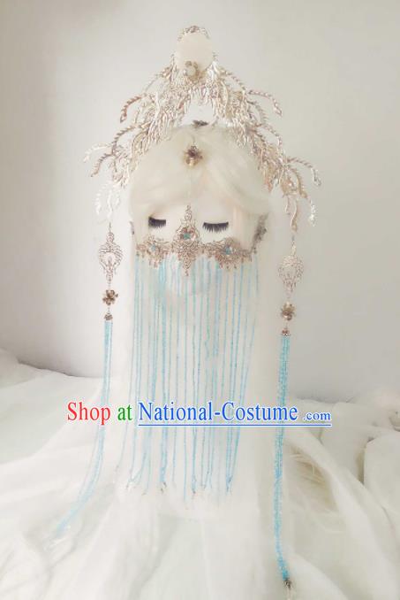 Chinese Ancient Handmade Hair Accessories Princess Phoenix Coronet Hairpins Headwear for Women