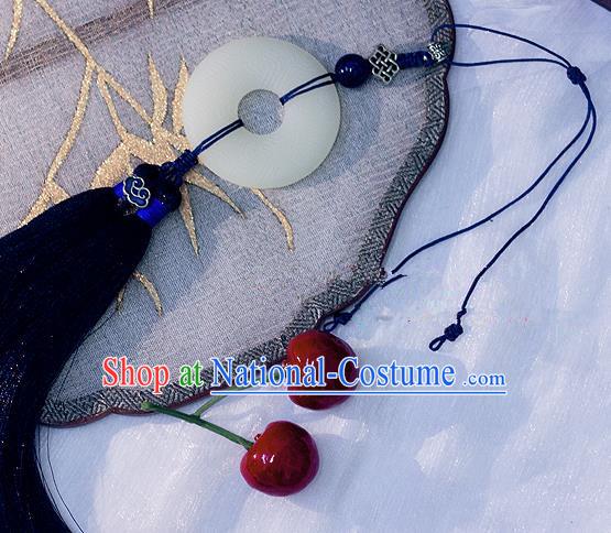 Top Grade Handmade Jewelry Accessories Ancient Hanfu Hairpins Jade Pendant Headwear for Women