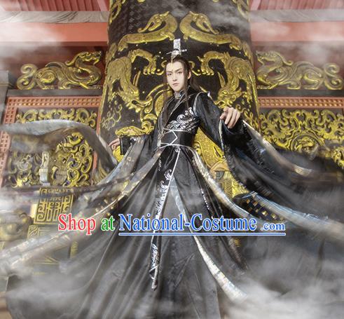 Chinese Ancient Cosplay Swordsman Costumes Traditional Royal Highness Hanfu Clothing for Men