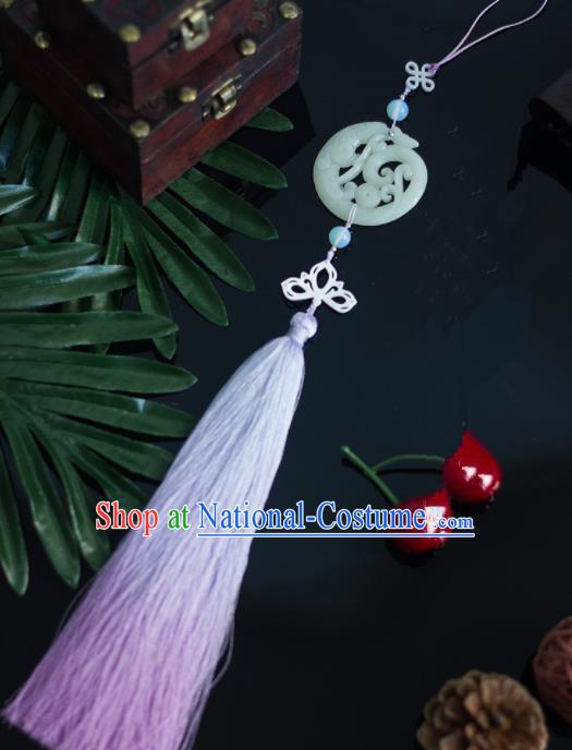 Top Grade Handmade Jewelry Accessories Ancient Hanfu Hairpins Jade Pendant Headwear for Women