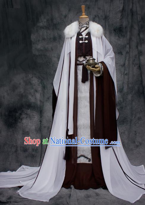 Chinese Ancient Swordsman Costumes Traditional Cosplay Nobility Childe Hanfu Clothing for Men