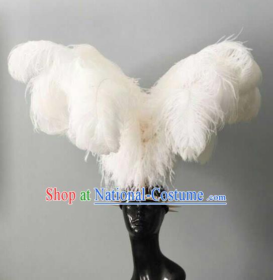 Top Grade Handmade Hair Accessories Brazilian Carnival Feather Headwear for Women