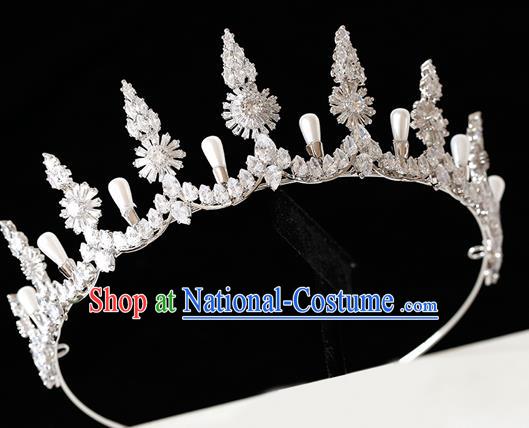 Top Grade Handmade Bride Crystal Royal Crown Hair Accessories for Women