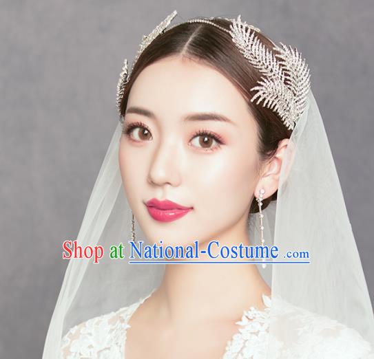 Top Grade Handmade Bride Crystal Hair Clasp Royal Crown Hair Accessories for Women