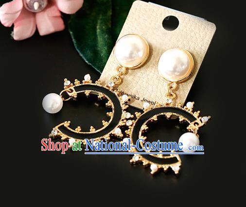 Top Grade Handmade Golden Earrings Bride Jewelry Accessories for Women