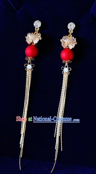 Top Grade Handmade Baroque Tassel Earrings Bride Jewelry Accessories for Women