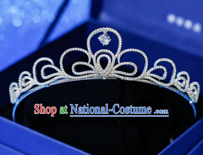 Top Grade Handmade Royal Crown Baroque Princess Zircon Hair Accessories for Women