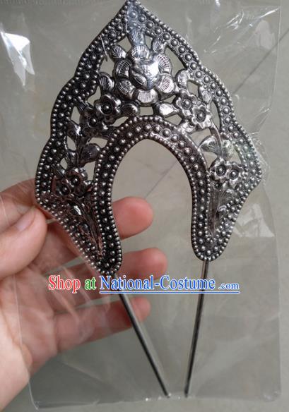 Chinese Ethnic Folk Dance Hair Accessories Traditional Dai Nationality Flowers Hairpins for Women