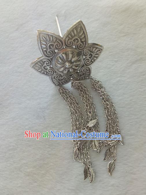 Chinese Ethnic Dai Nationality Hair Accessories Traditional Folk Dance Hairpins for Women