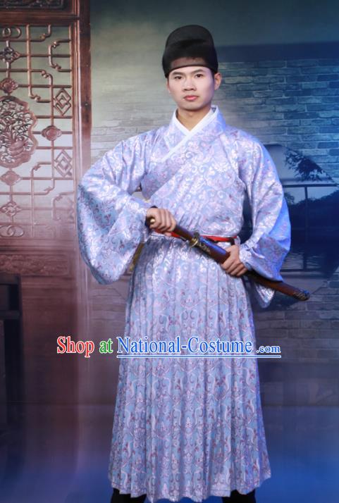 Chinese Ancient Swordsman Costumes Traditional Ming Dynasty Imperial Bodyguard Clothing for Men