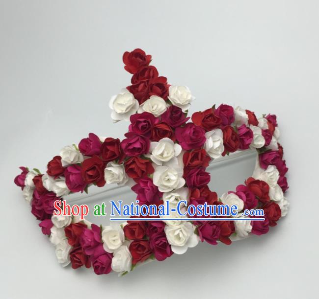 Halloween Exaggerated Accessories Catwalks Roses Masks for Women