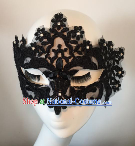 Halloween Exaggerated Accessories Catwalks Black Masks for Women