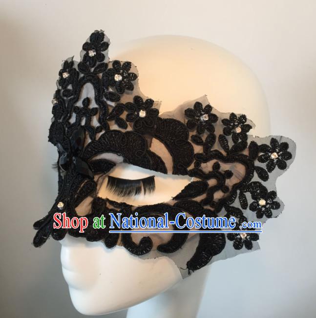 Halloween Exaggerated Accessories Catwalks Black Masks for Women